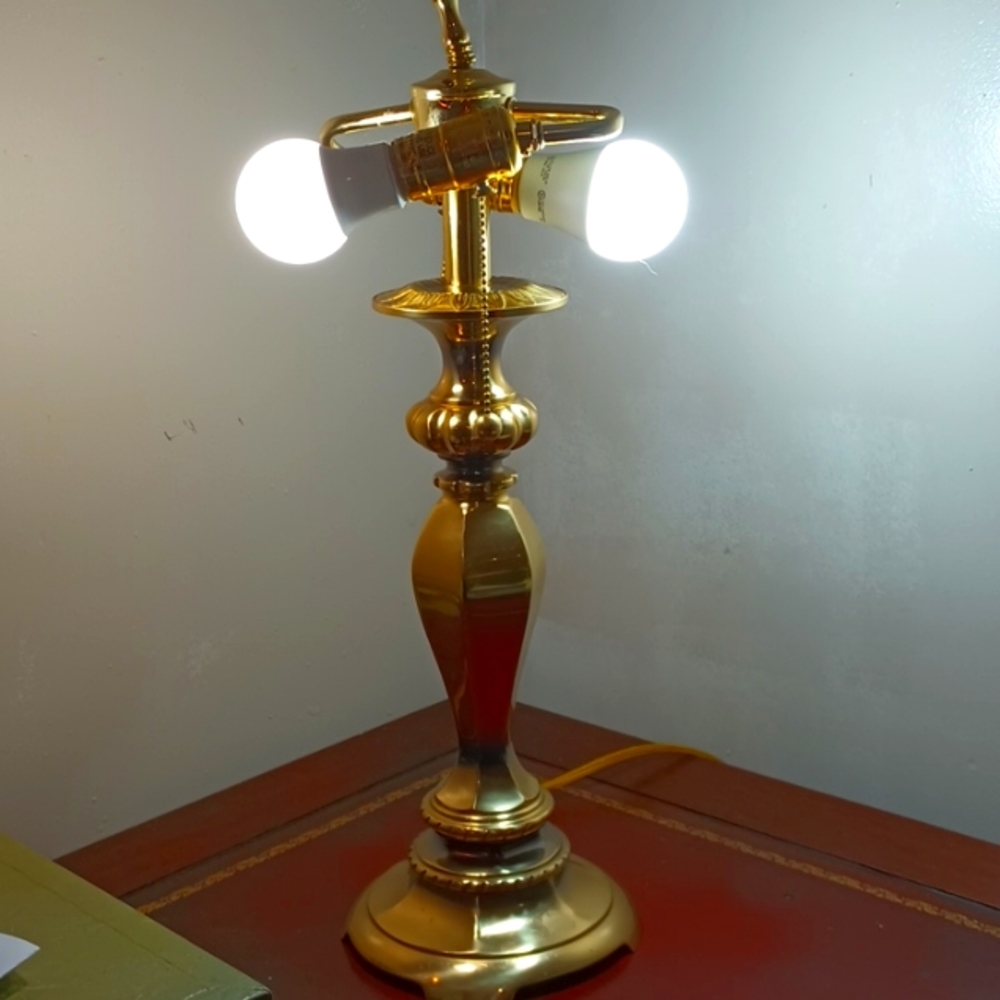 Vintage late 1800s brass lamp.